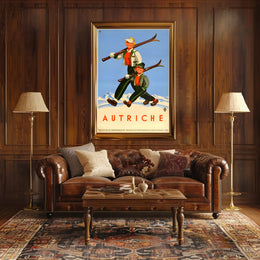 Austria Skiing Promotion Poster PosterGoat