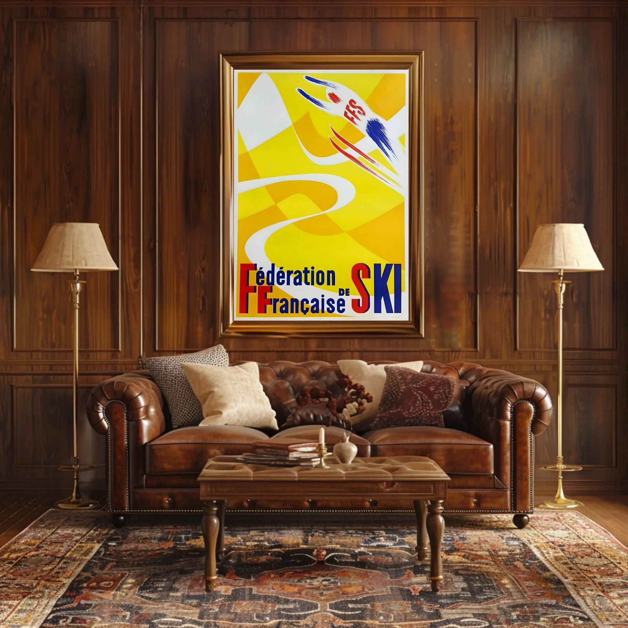 Fédération Française de Ski Bold Sports Poster PosterGoat