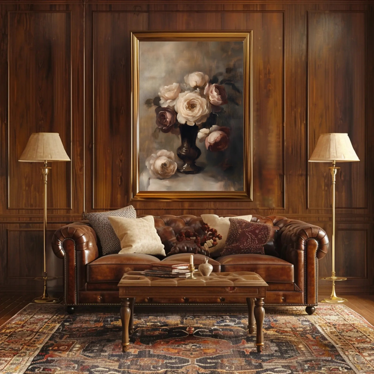 Elegant Floral Still Life Poster