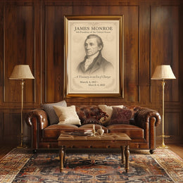 James Monroe 5th President Sketch Poster Art Print Decor PosterGoat
