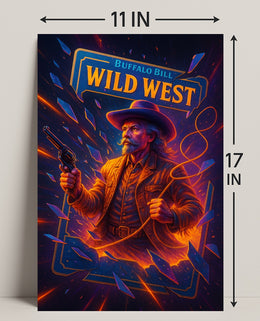 Buffalo Bill Wild West Wall Art Print PosterGoat