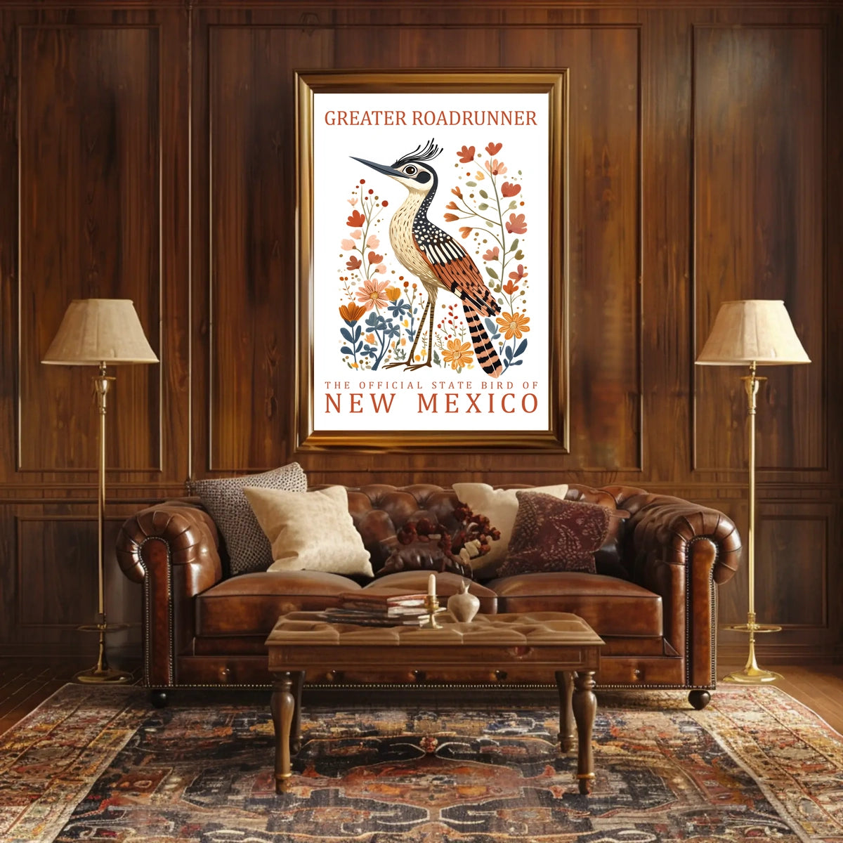 Greater Roadrunner New Mexico Art Poster Print