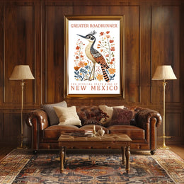 Greater Roadrunner New Mexico Art Poster Print