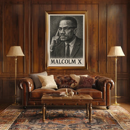 Malcolm X Portrait Poster