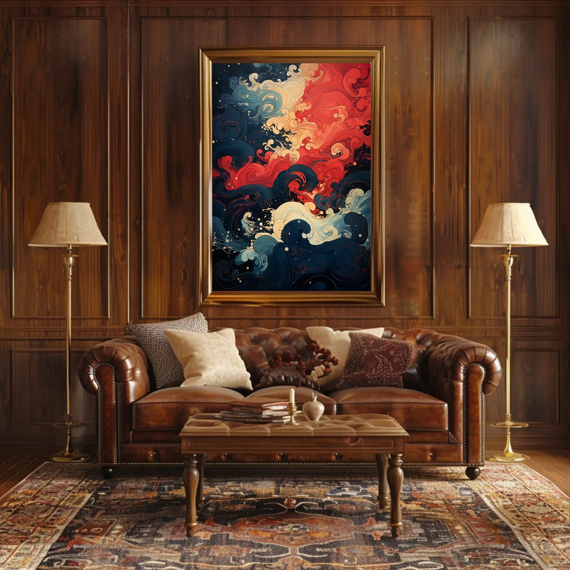 Abstract Waves Of Color Abstract Poster
