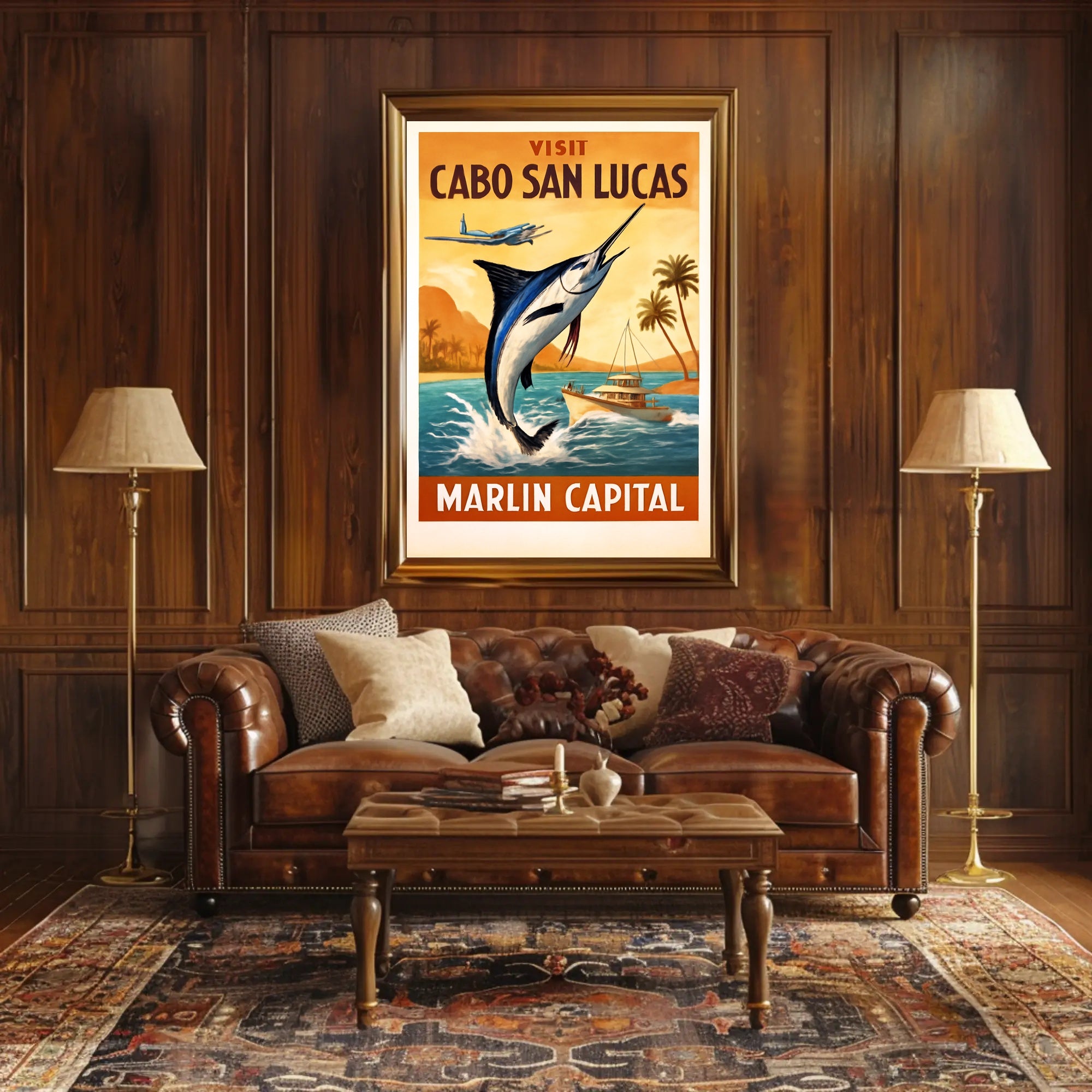Visit Cabo San Lucas Marlin Capital Poster PosterGoat