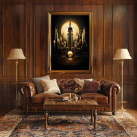 Golden Cityscape Poster