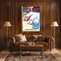 Monte Carlo Rallye Automobile Poster