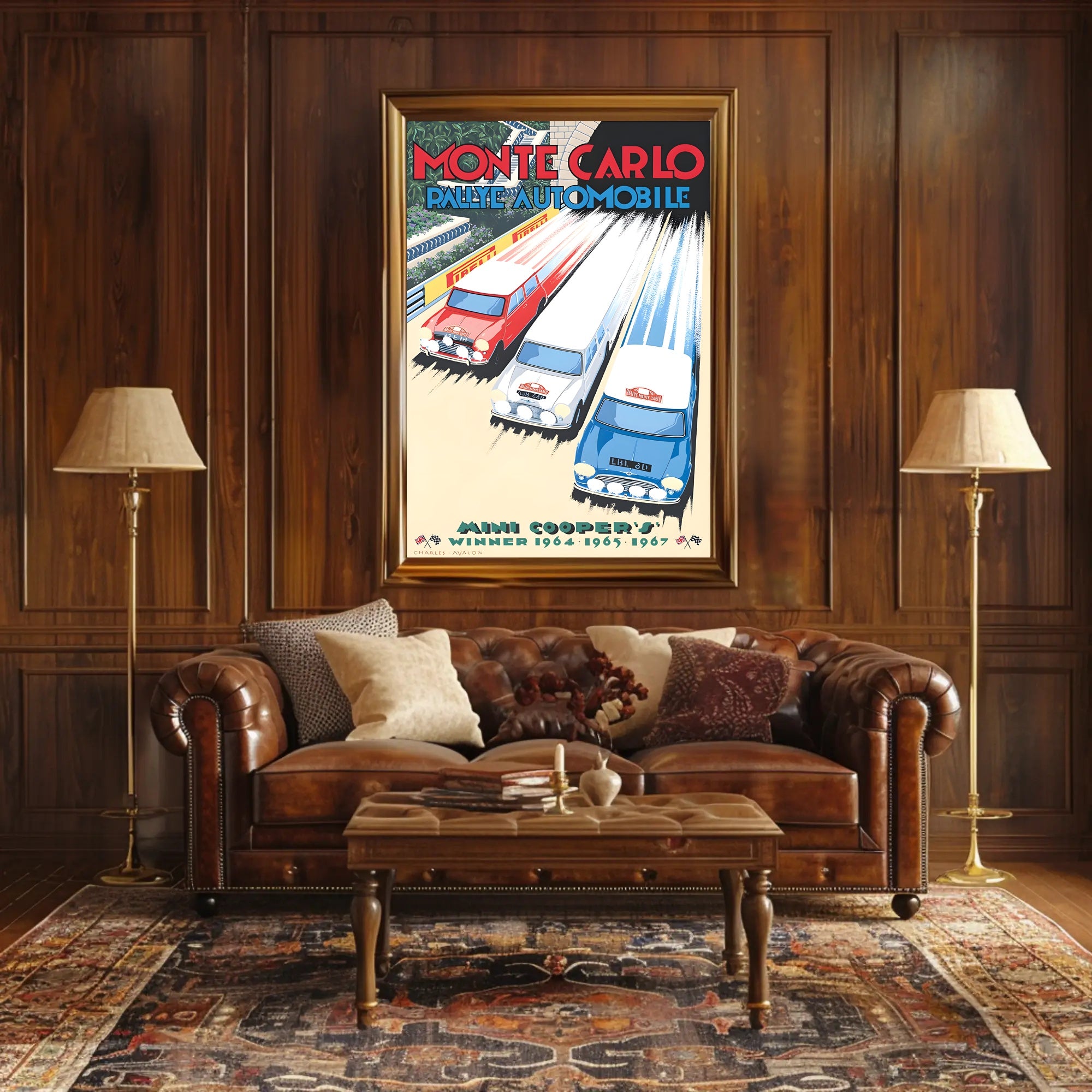 Monte Carlo Rallye Automobile Poster