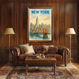 New York Water Color Poster