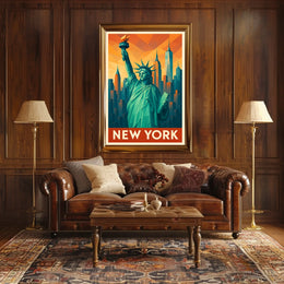 New York Iconic Skyline Poster