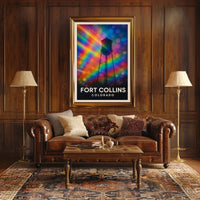 Fort Collins Water Tower Minimalist Realism Decor Poster