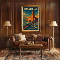 Vintage Omaha Railroad Poster: Gateway to the West