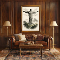 Christ the Redeemer Illustration Poster