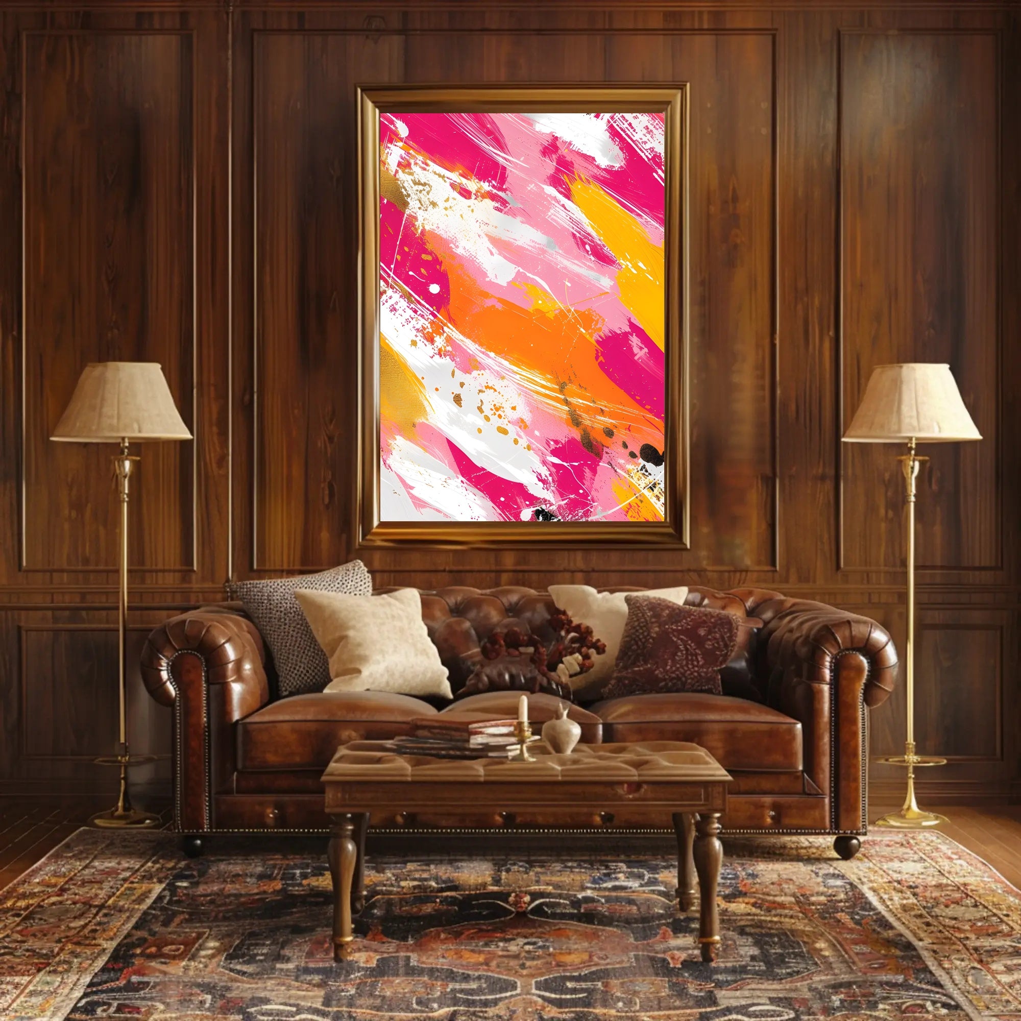 Vibrant Abstract Expressionist Art Print - Artistic Poster PosterGoat