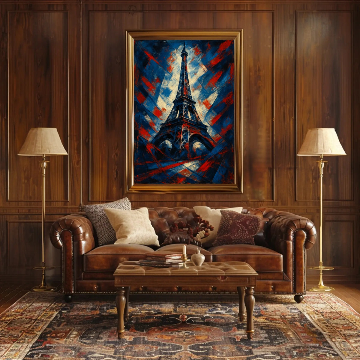 Eiffel Tower in Abstract Colors Poster