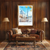 Sheikh Zayed Mosque Elegance: Cultural or Heritage Poster