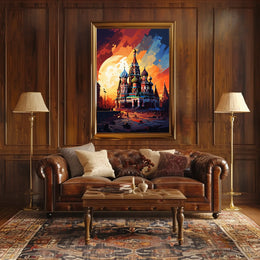 Vibrant St. Basil's Cathedral Travel Art Poster