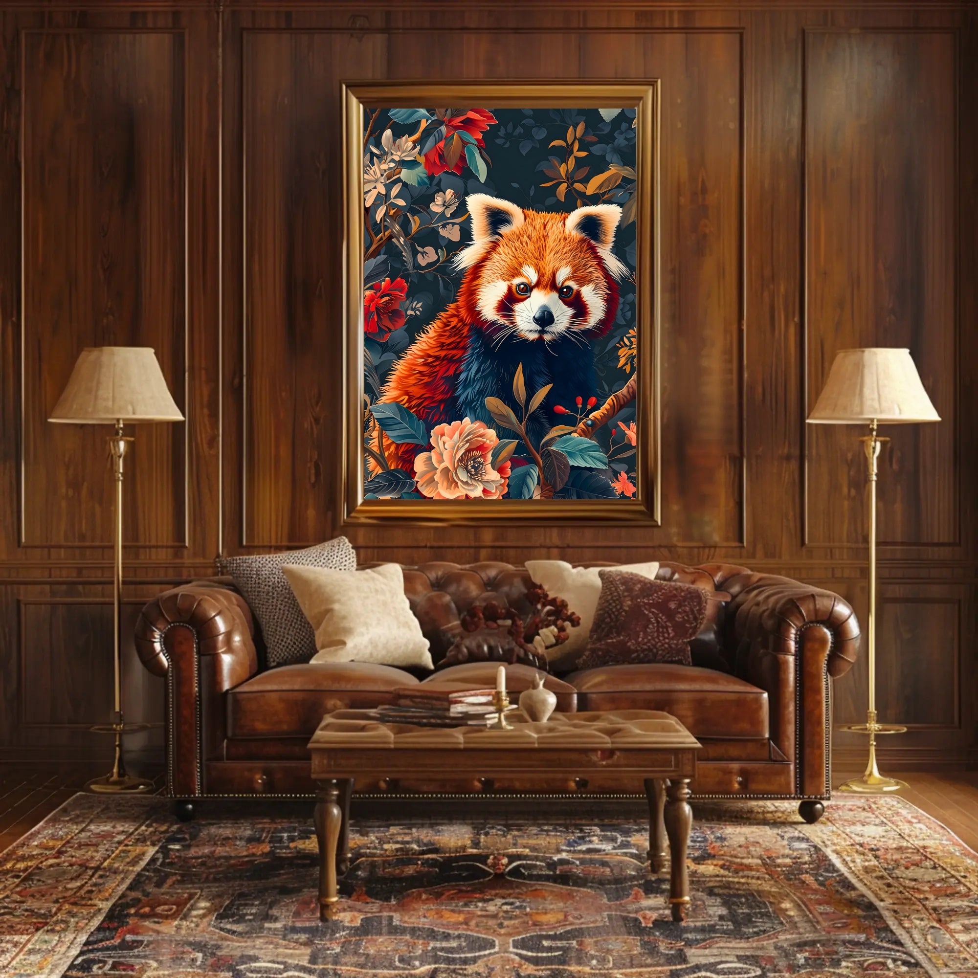 Red Panda Nature Whimsy: Stunning Vibrant Animal Poster