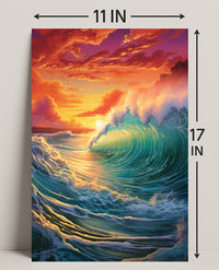 Oceanic Sunset Symphony Poster PosterGoat