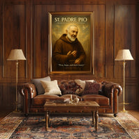 St. Padre Pio Messenger of Hope and Faith Poster
