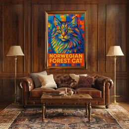 Norwegian Forest Cat Poster