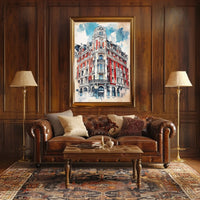 Latvia Art Nouveau District Riga Poster
