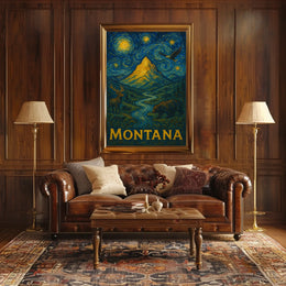 Montana Wilderness Art Impression National Park Poster