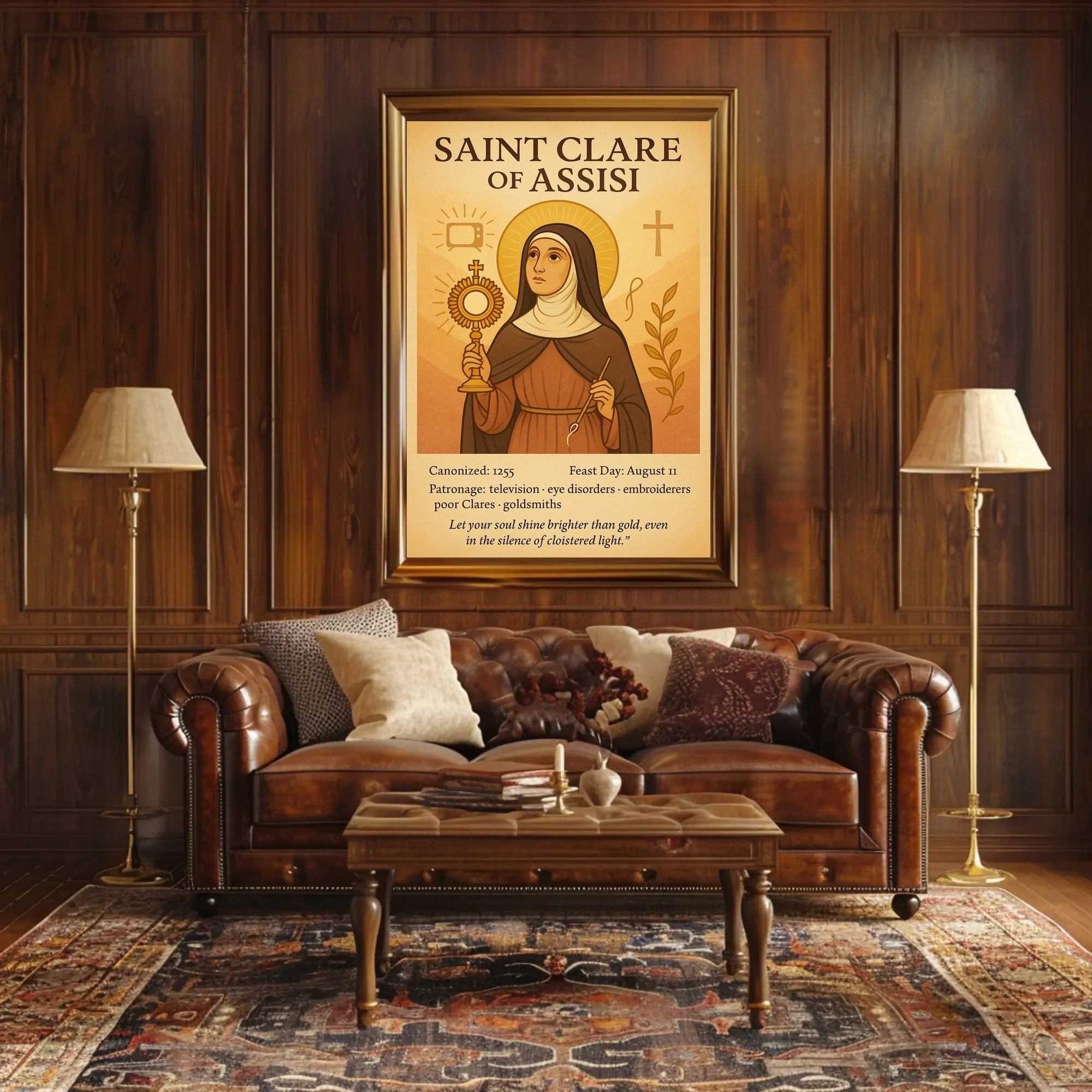Saint Clare of Assisi Religious Heritage Poster