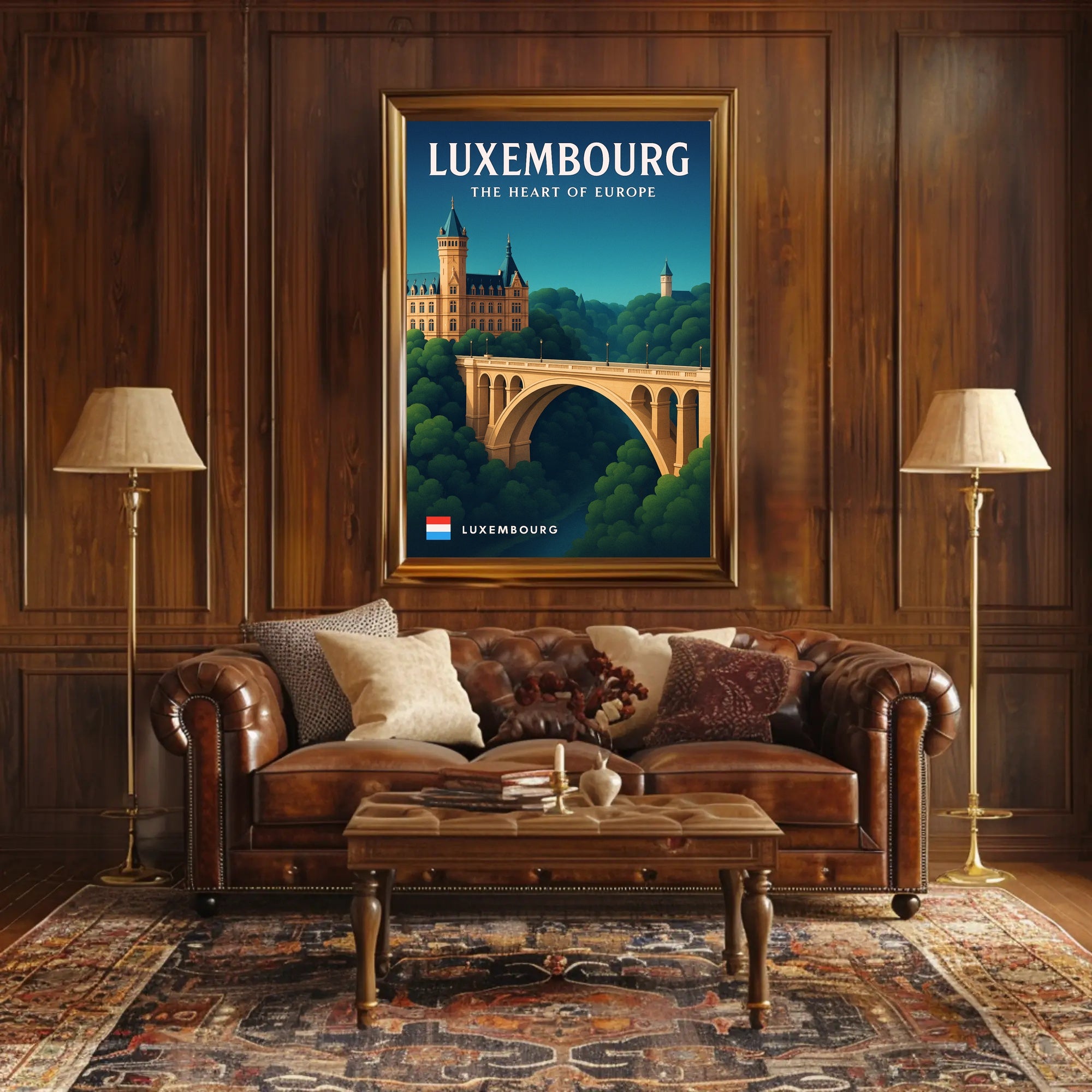 Luxembourg The Heart of Europe Poster PosterGoat