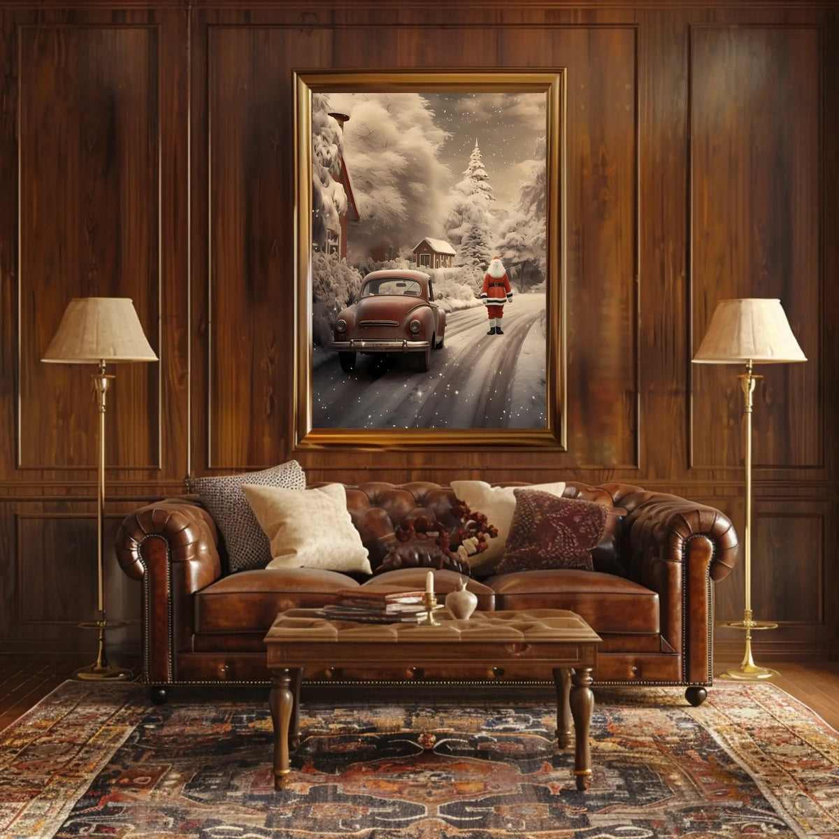 Winter Wonderland With Santa Poster