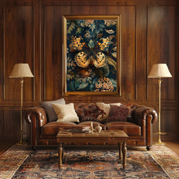 Butterfly Elegance: Ornate Art Nouveau Animal Poster