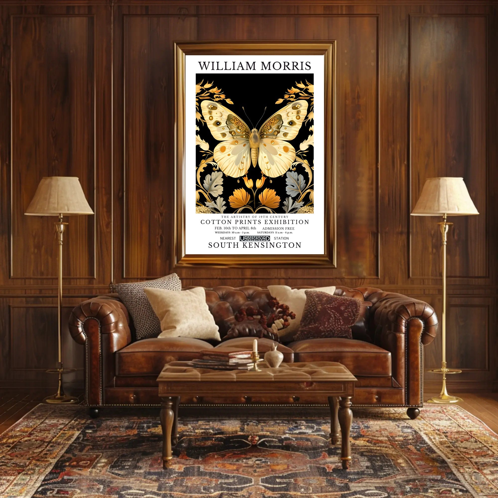 19th Century William Morris Art Exhibition Heritage Poster
