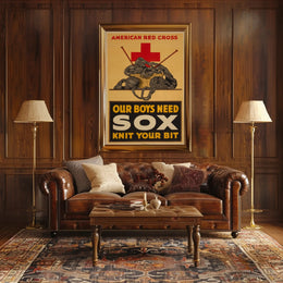 Knit for the Troops Poster PosterGoat