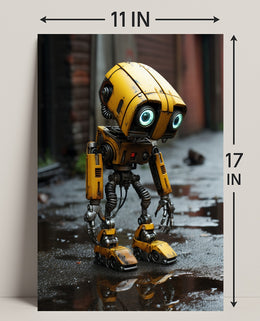 The Curious Yellow Robot Poster PosterGoat