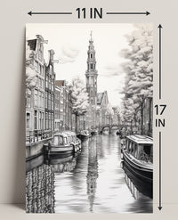 Amsterdam Canal Scene Poster