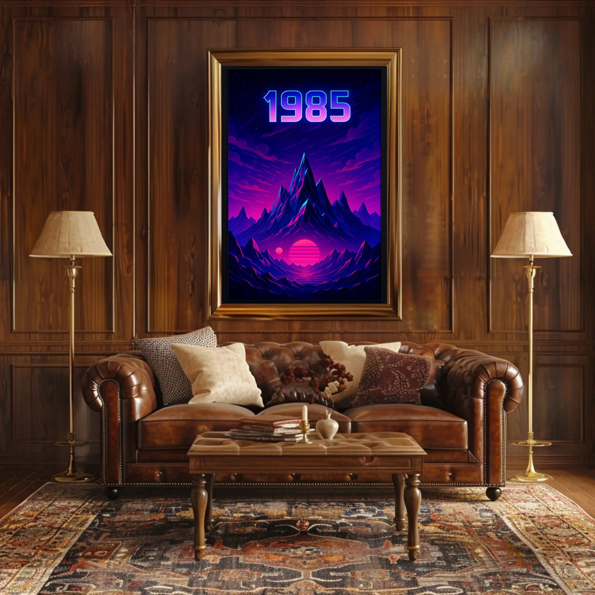 1985 Neon Synthwave Futuristic Sci-Fi Poster