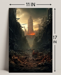 Post-Apocalyptic Cityscape Poster