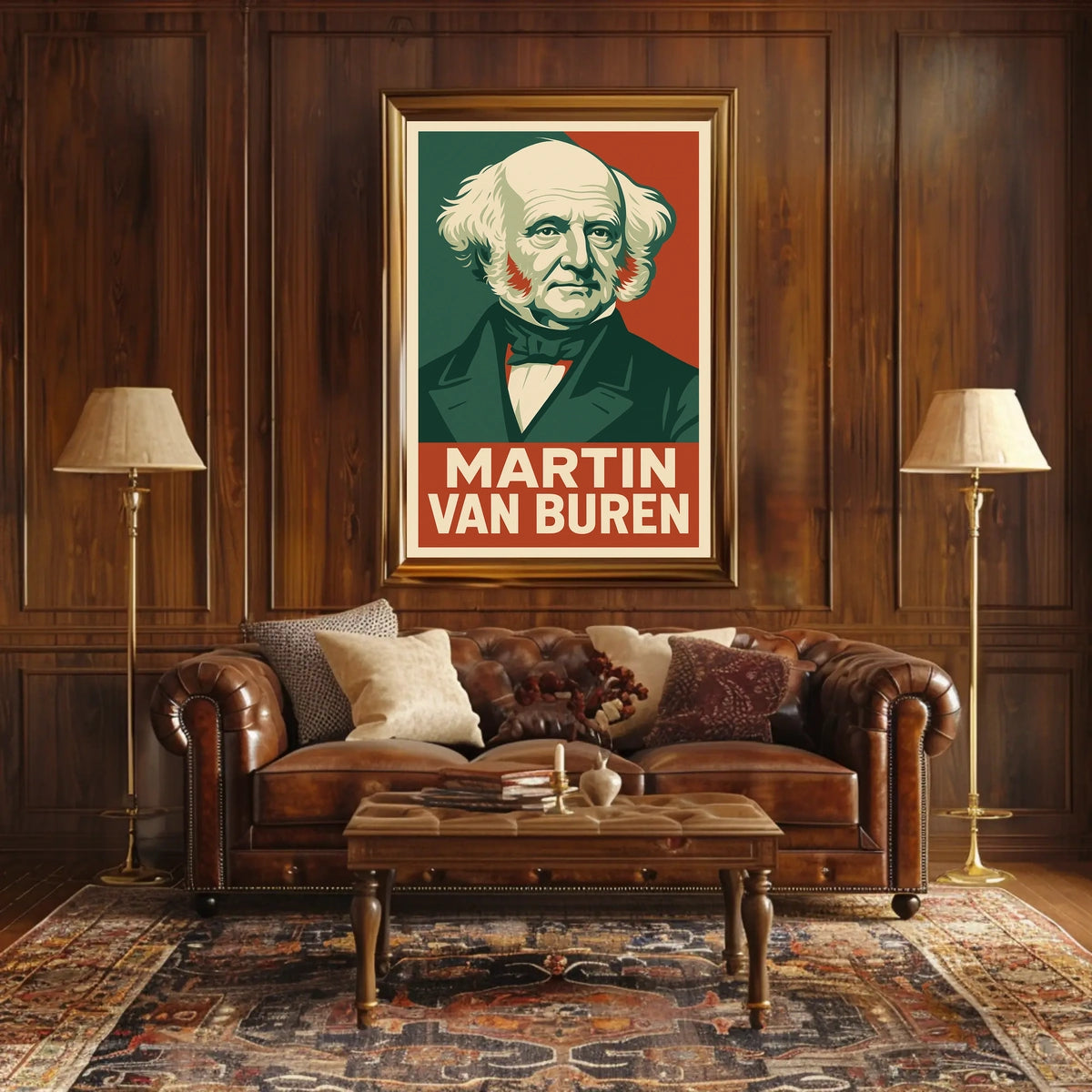 Martin Van Buren Heritage Portrait Lithograph Poster