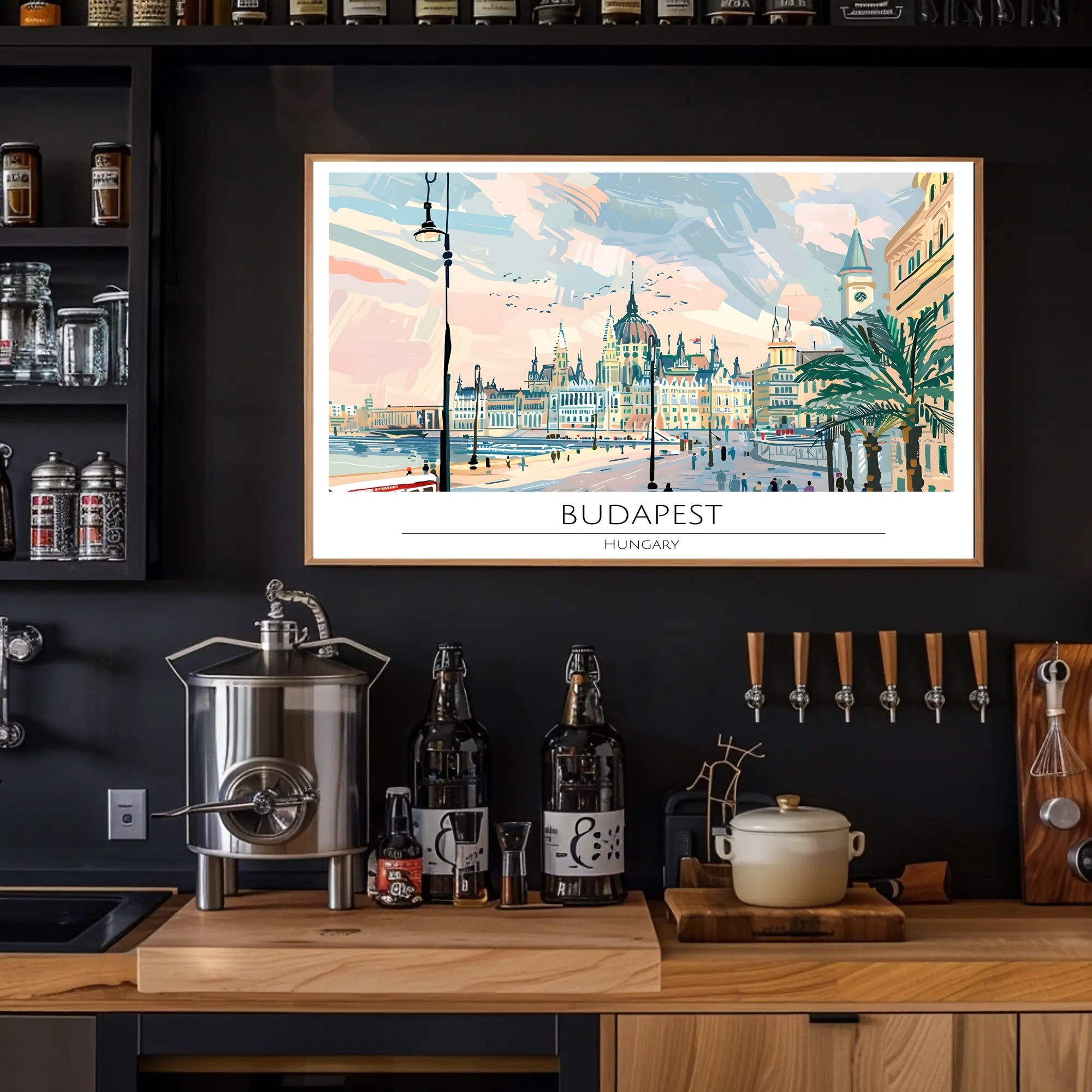 Budapest Cityscape Poster PosterGoat