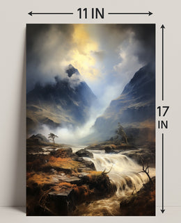 Majestic Mountain Landscape Poster