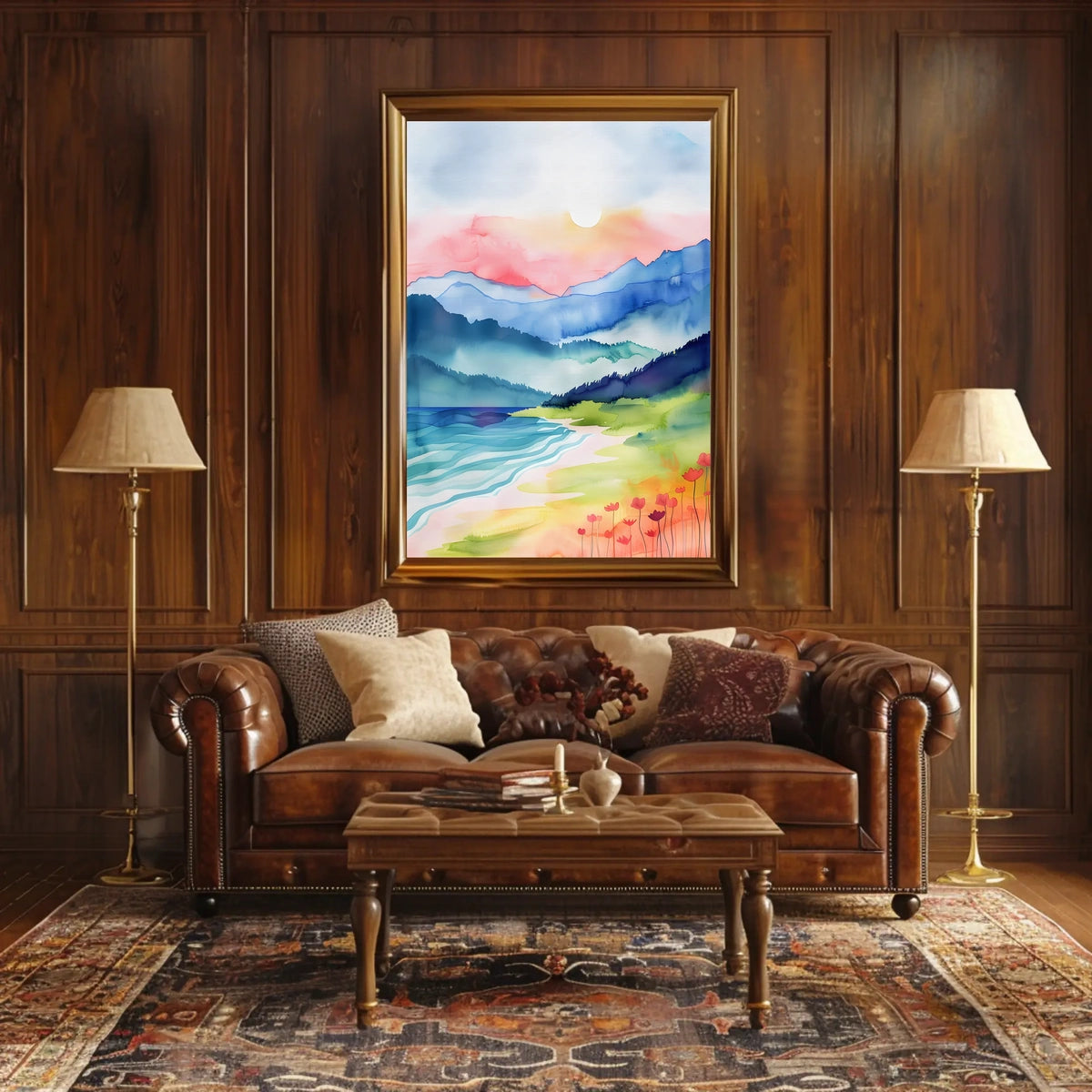 Serene Mountain Landscape Poster