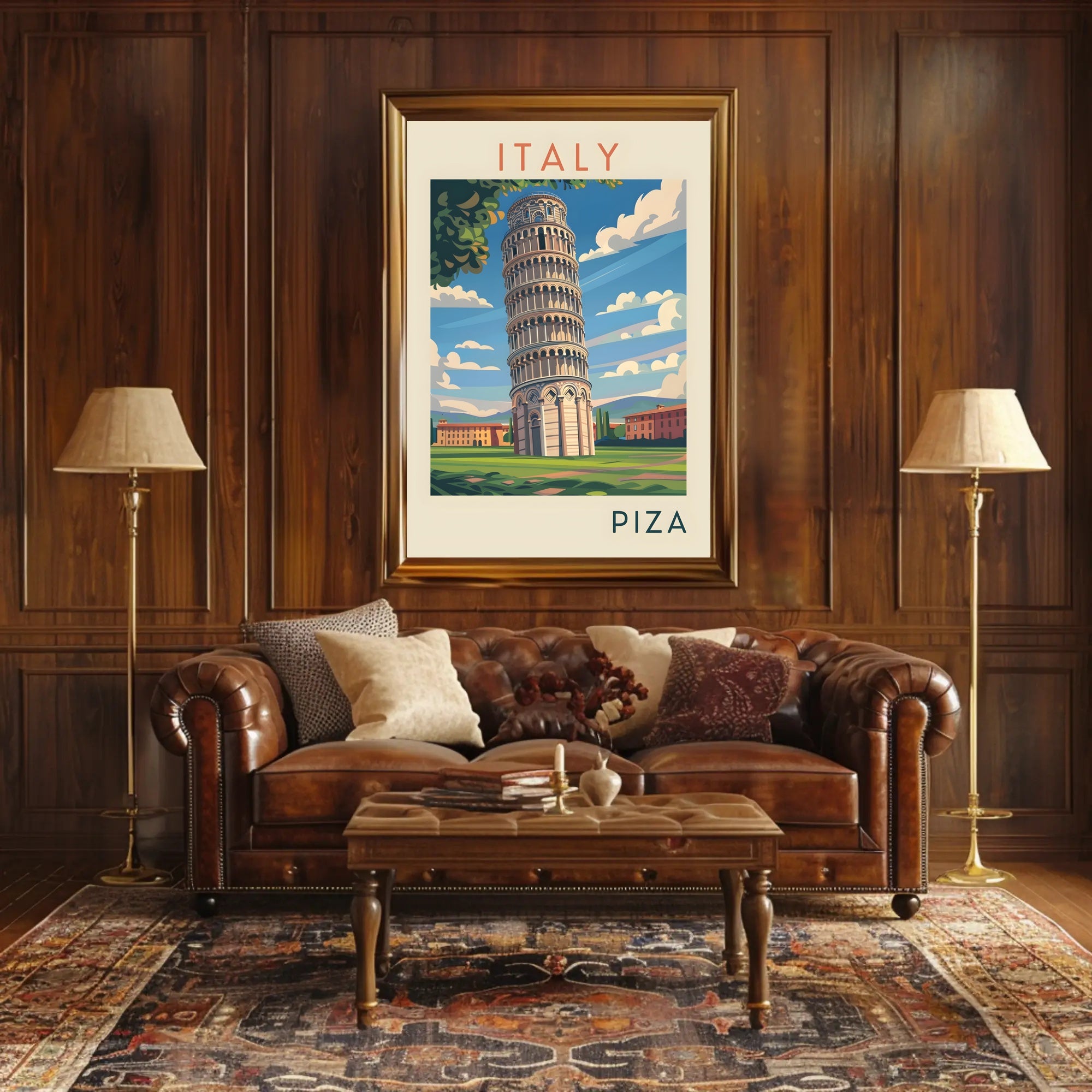 Leaning Tower of Pisa Poster