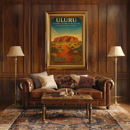 Uluru Vintage Travel Poster Wall Art Print