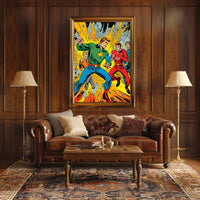 Dynamic Heroes in Action Poster