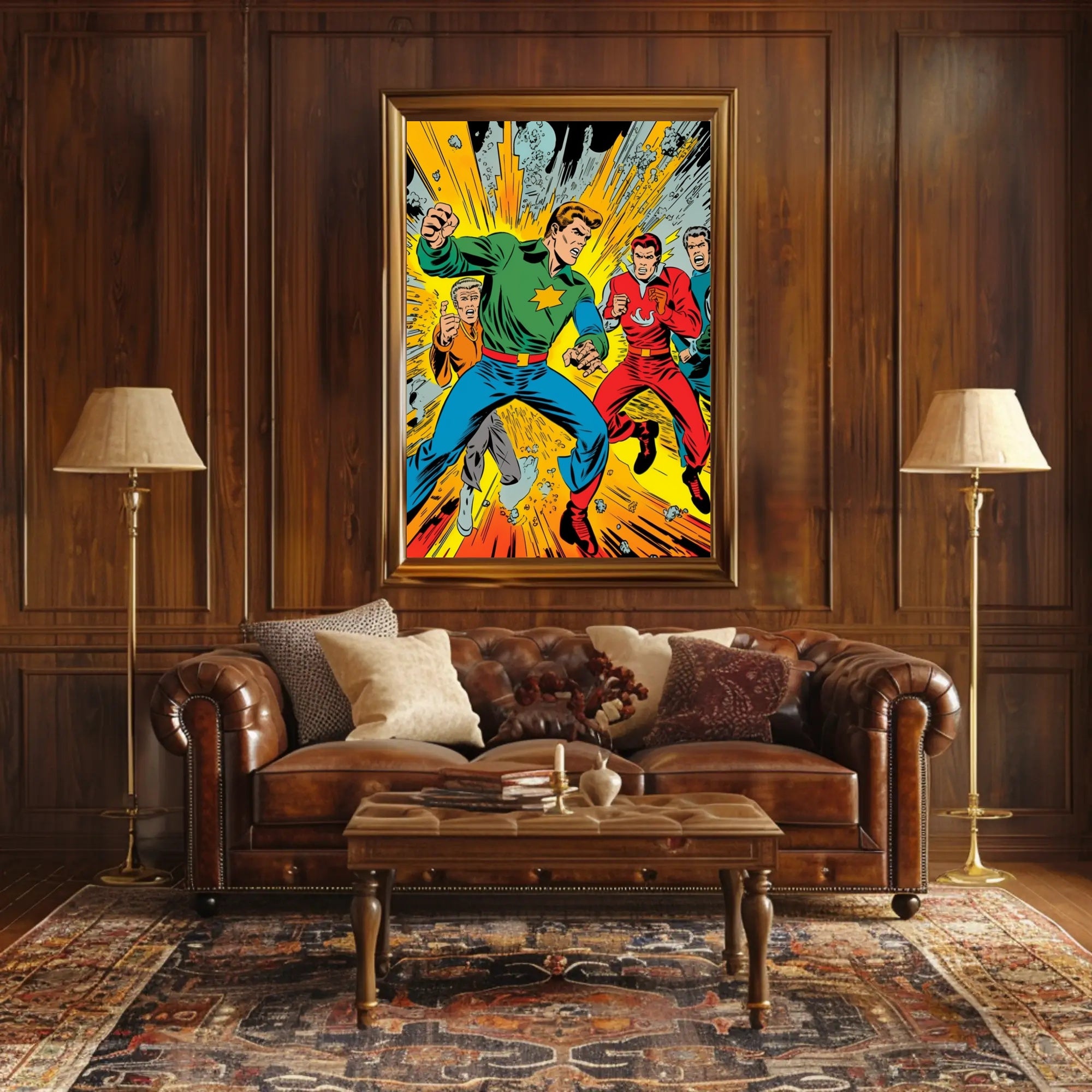 Dynamic Heroes in Action Poster