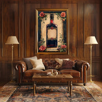Vintage Elegance Rose-Embellished Poster