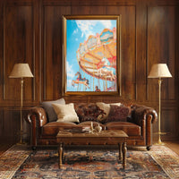 Carousel Whimsical Poster Vintage Carnival Wall Art