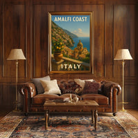 Amalfi Coast Italy Poster Wall Art Print Museum Quality