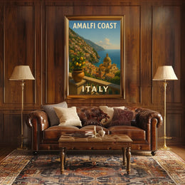 Amalfi Coast Italy Poster Wall Art Print Museum Quality